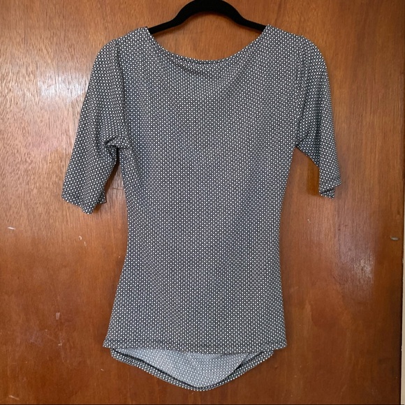 Ann Taylor Black and White Ruched Blouse - Picture 2 of 3